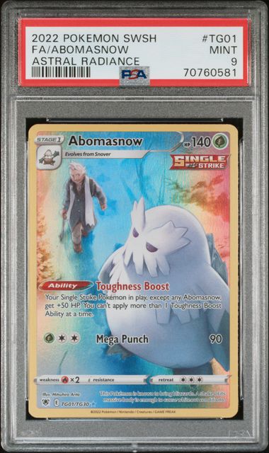 PSA 9 Abomasnow (ASR TG01) Astral Radiance – Englisch (Mint)