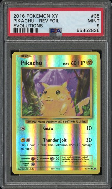 PSA 9 Pikachu Referse Foil (EVO 35) Evolutions – Japanisch (Mint)
