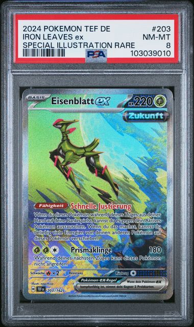 PSA 8 Eisenblatt ex (TEF 203) Gewalten der Zeit – Deutsch (Mint)