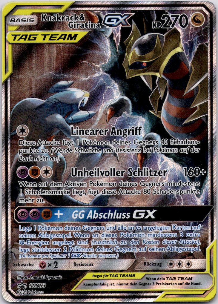 Knakrack & Giratina GX (SM 193) SM Black Star Promos – Deutsch #excellent – Pokémon Einzelkarten