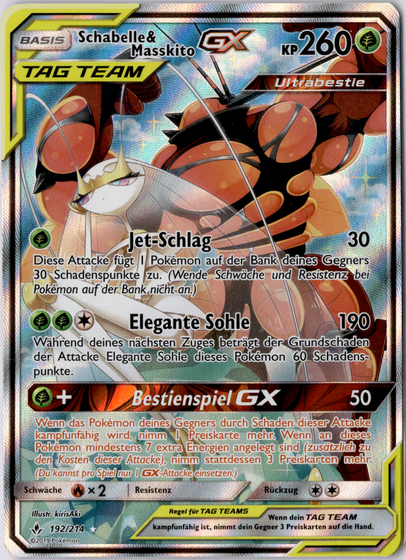 Schabelle & Masskito GX (UNB 192) Near Mint #DE