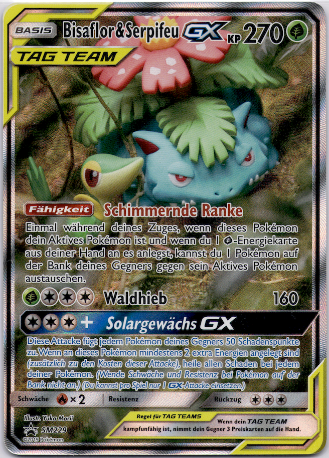 Bisaflor & Serpifeu GX (SM 229) Near Mint #DE