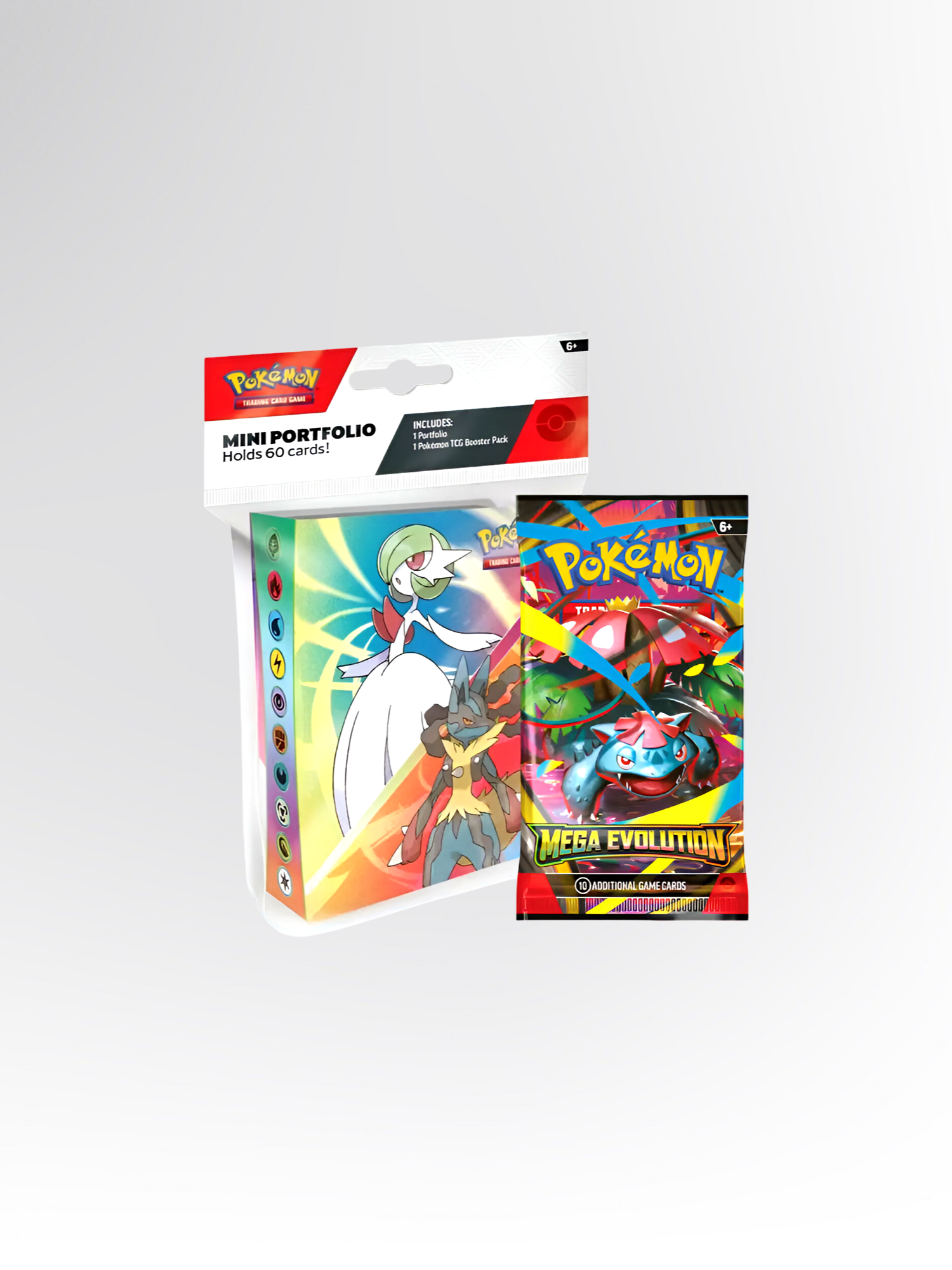 Pokémon Mini Portfolio + Mega Evolution Booster Bundle – Englisch