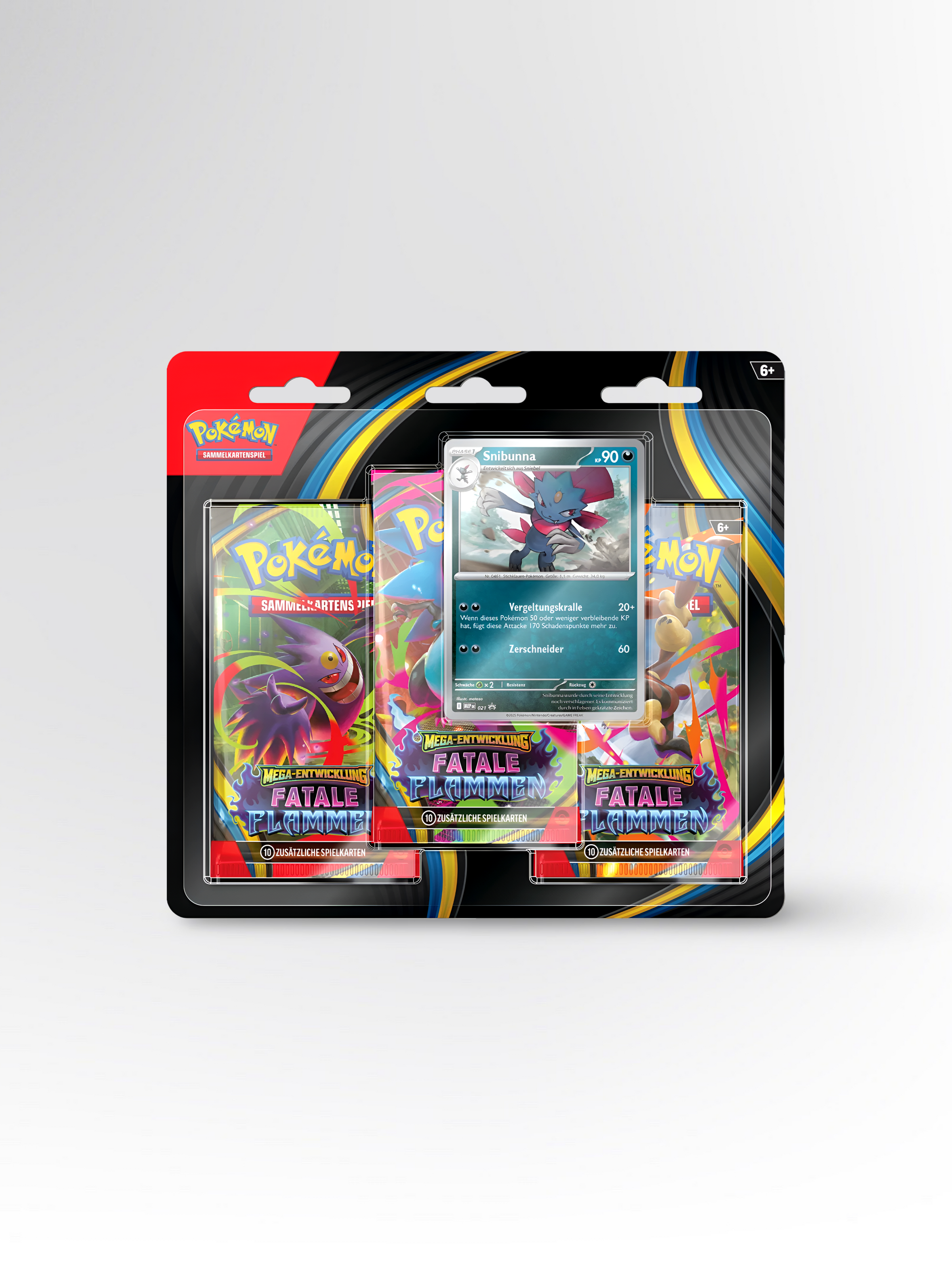 Pokémon Fatale Flammen: Snibunna 3-Pack Blister Deutsch