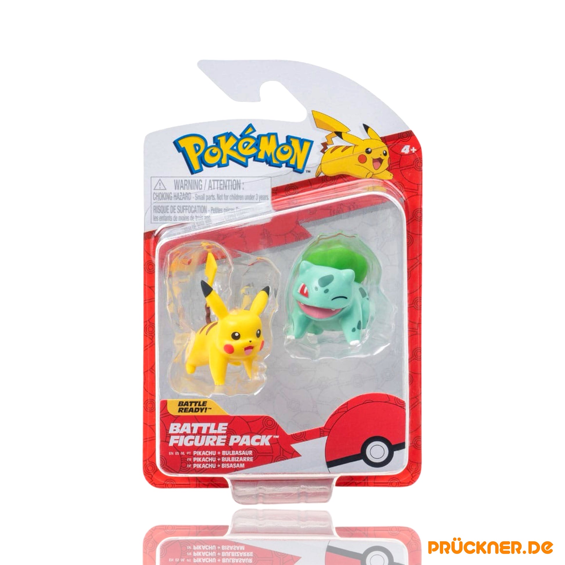 Pokémon Battle Figure First Partner Set Figuren 2er-Pack Bisasam #2, Pikachu #1