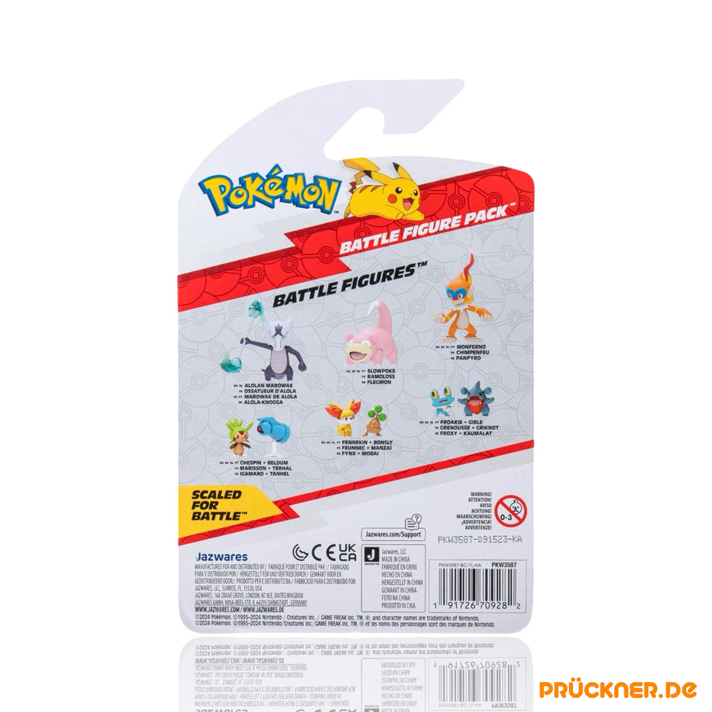 Pokémon Battle Figure First Partner Set Figuren 2er-Pack Bisasam #2, Pikachu #1