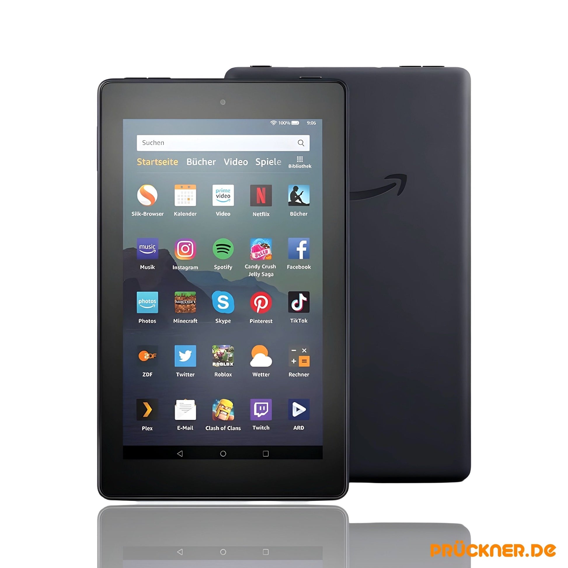 Amazon Fire 7 Tablet 7 Zoll Display 16 GB in Schwarz (Zertifiziert & generalüberholt) - prückner.de