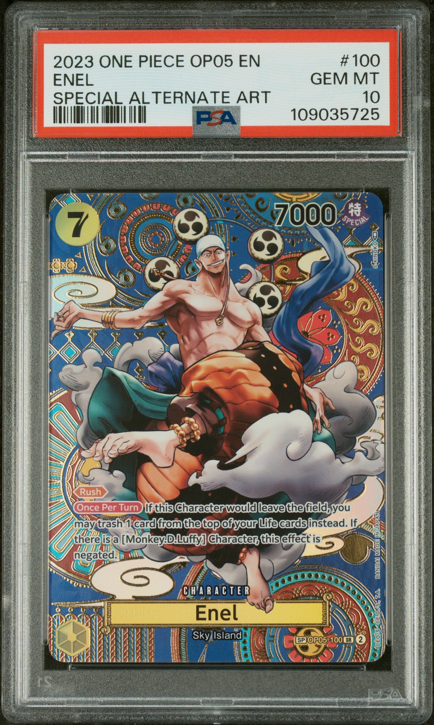 PSA 10 Enel (OP05-100) (V.3) Awakening of the New Era – Japanisch (Mint) - prückner.de