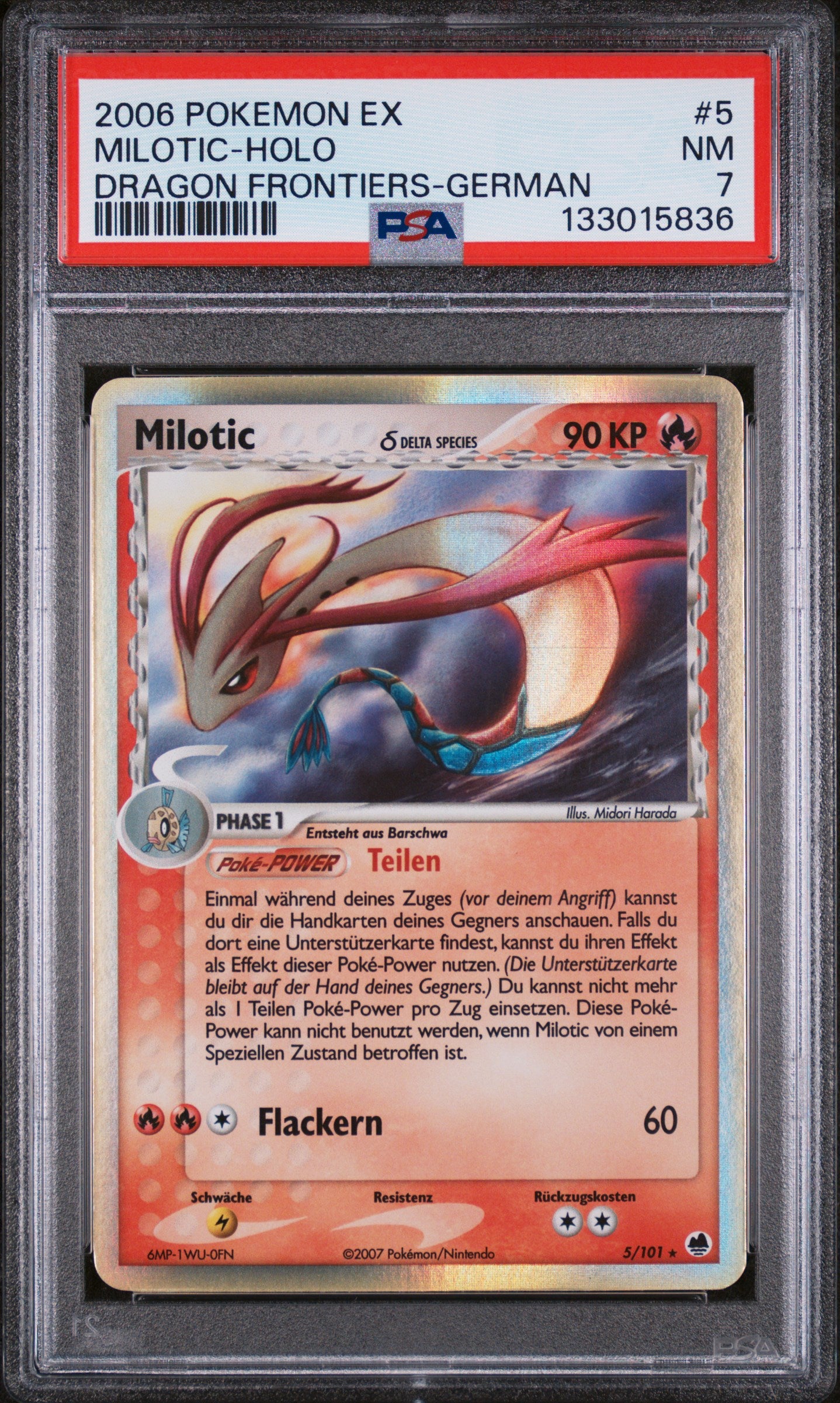 [PSA 7] Milotic δ Delta Species (DF 5) EX Dragon Frontiers – Deutsch (Near Mint) - prückner.de