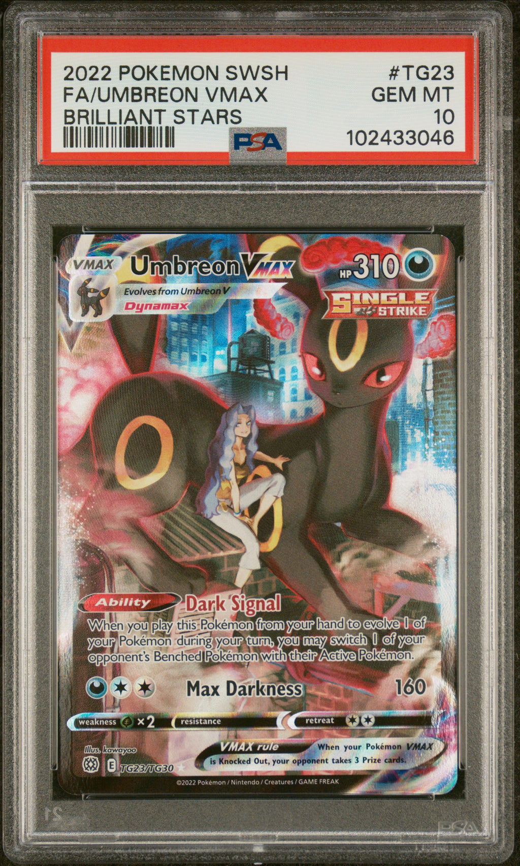 [PSA 10] Umbreon VMAX (BRS TG23) Brilliant Stars – Englisch