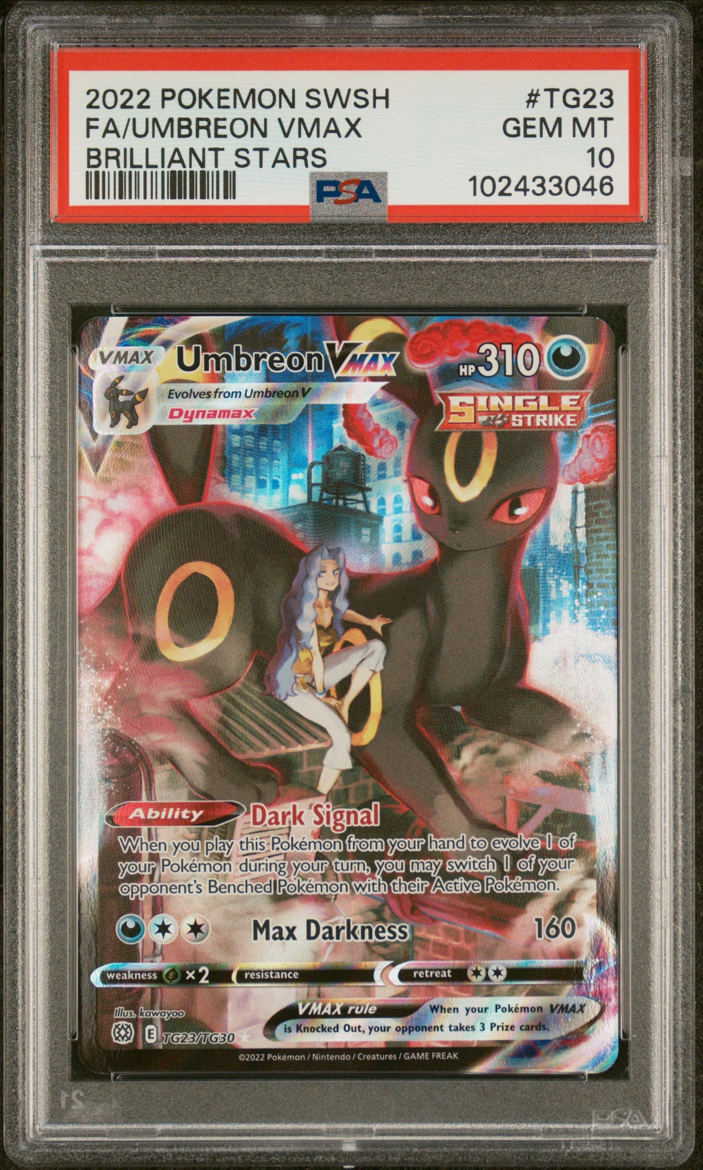 [PSA 10] Umbreon VMAX (BRS TG23) Brilliant Stars – Englisch