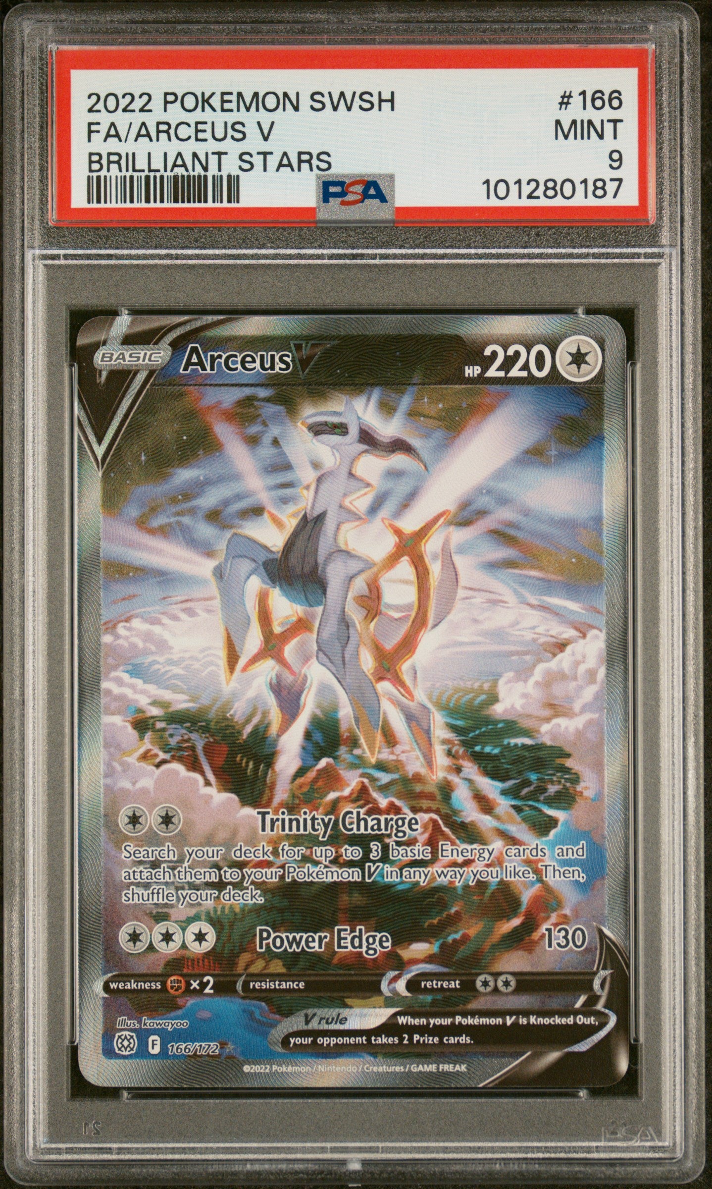 [PSA 9] Arceus V (BRS 166) Brilliant Stars – Englisch