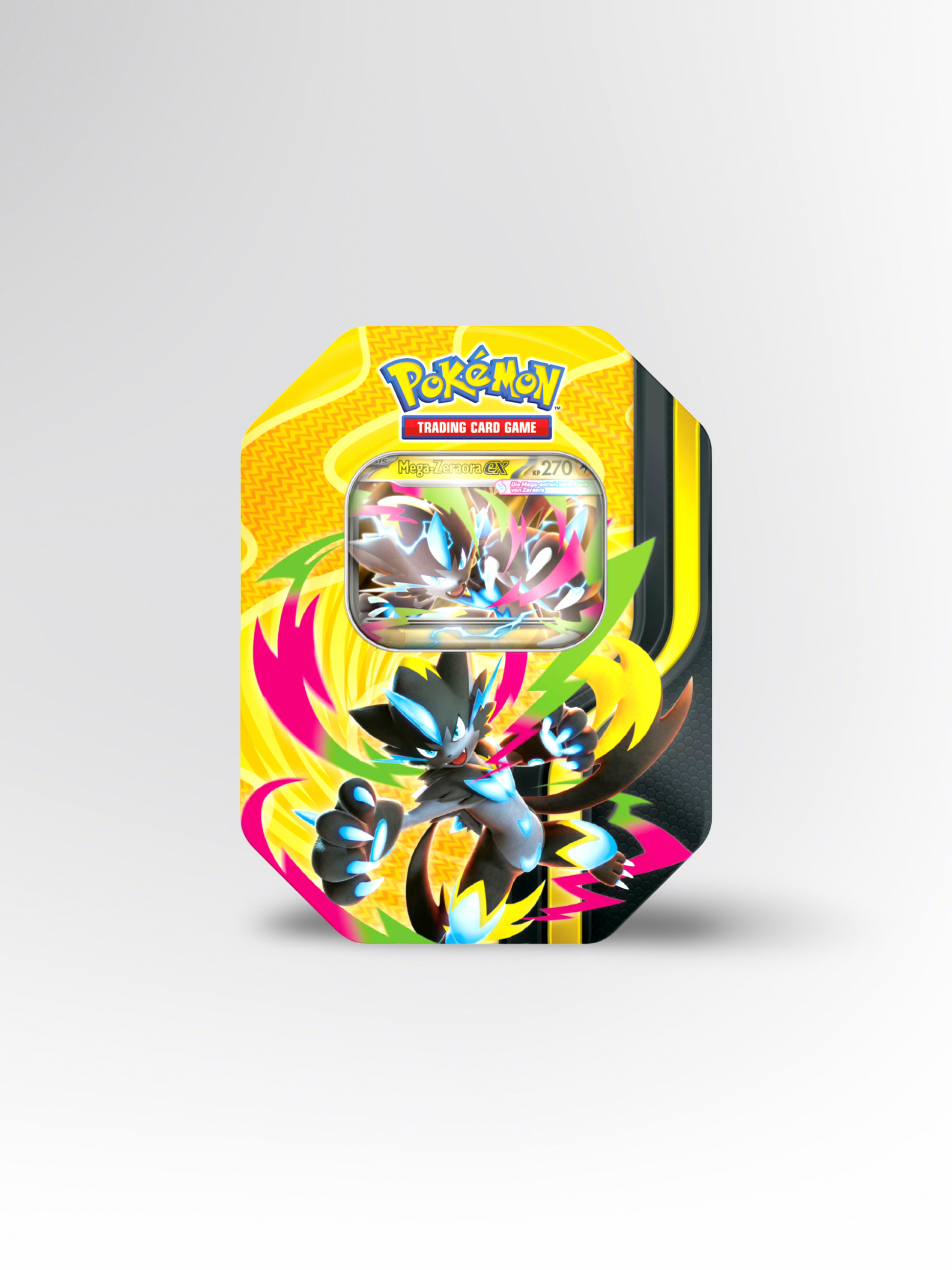 Pokémon Mega Forces Tins: Mega Zeraora ex Tin Box – Deutsch