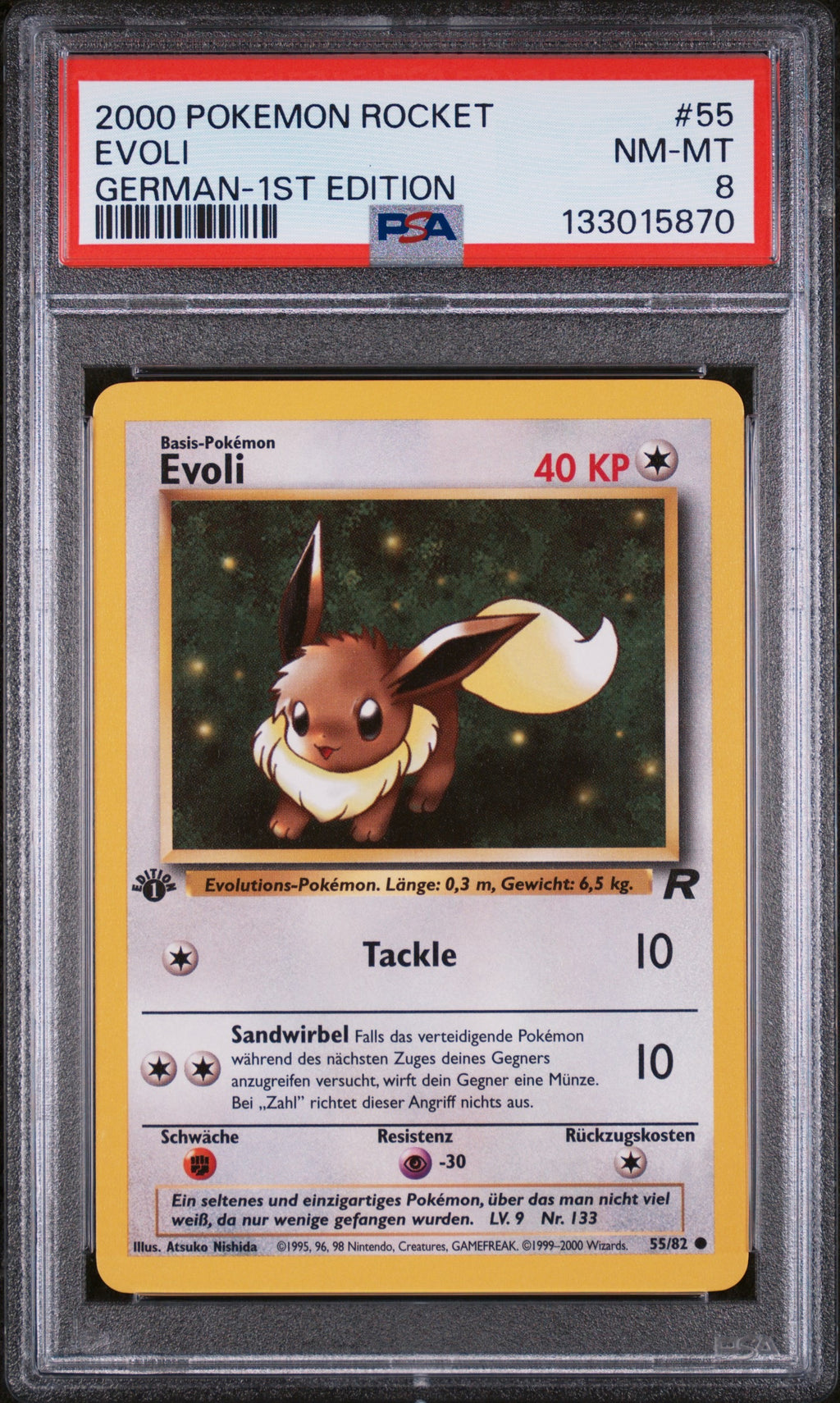 [PSA 8] Evoli 1. Edition (TR 55) Team Rocket – Deutsch