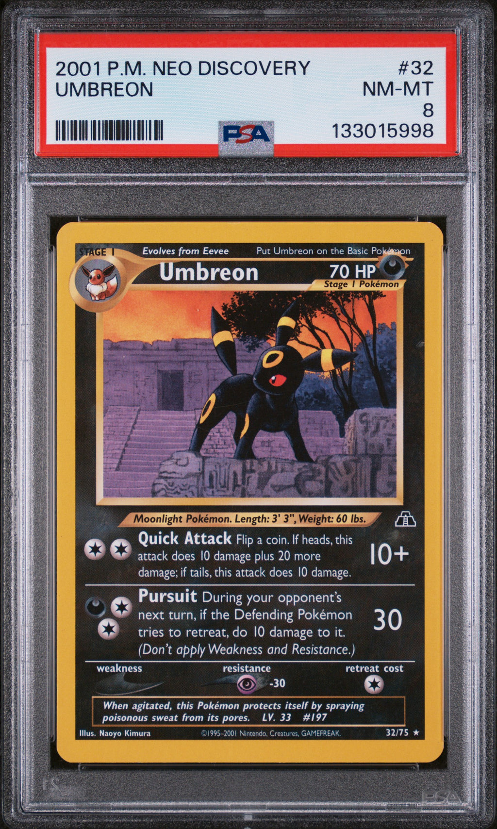 [PSA 8] Umbreon (NDI 32) Neo Discovery – Englisch