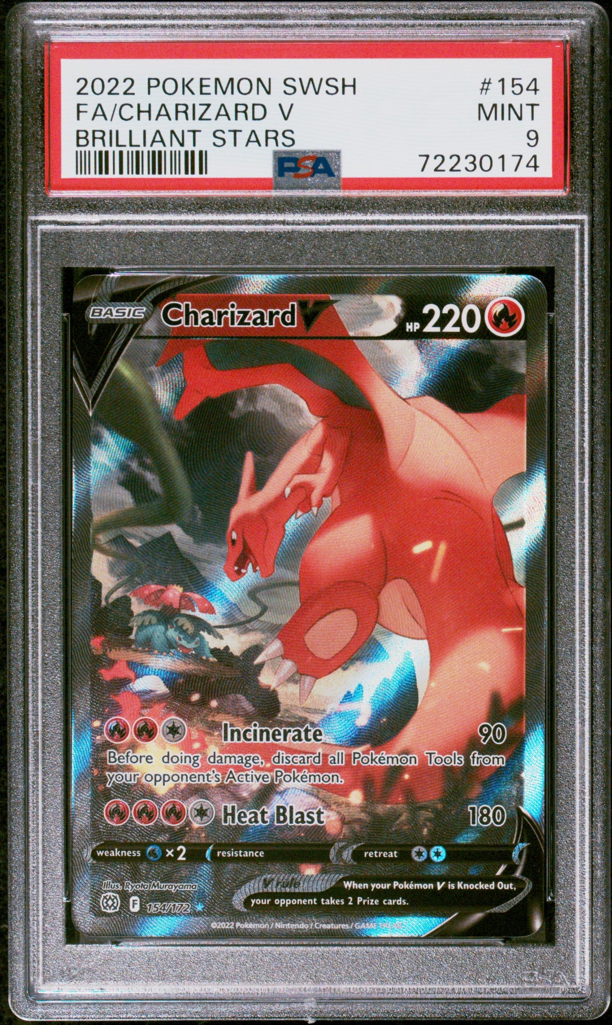 [PSA 9] Charizard V (BRS 154) Brilliant Stars – Englisch