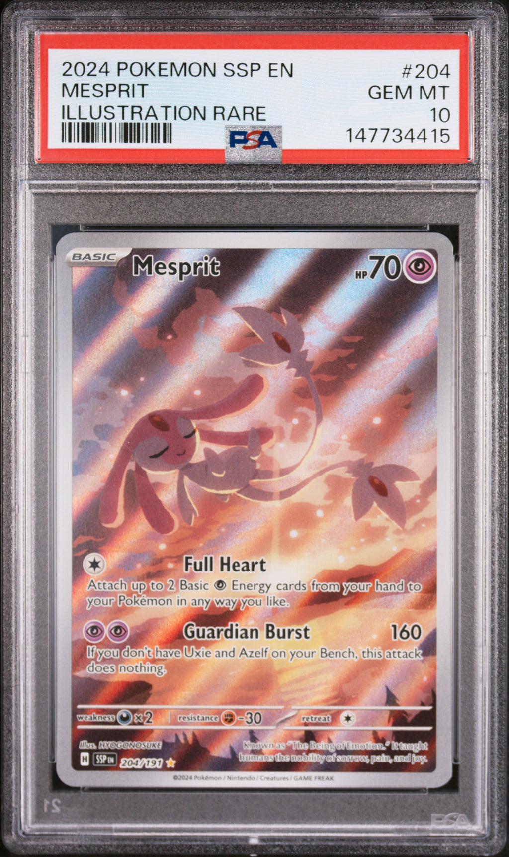 [PSA 10] Mesprit (SSP 204) Surging Sparks – Englisch