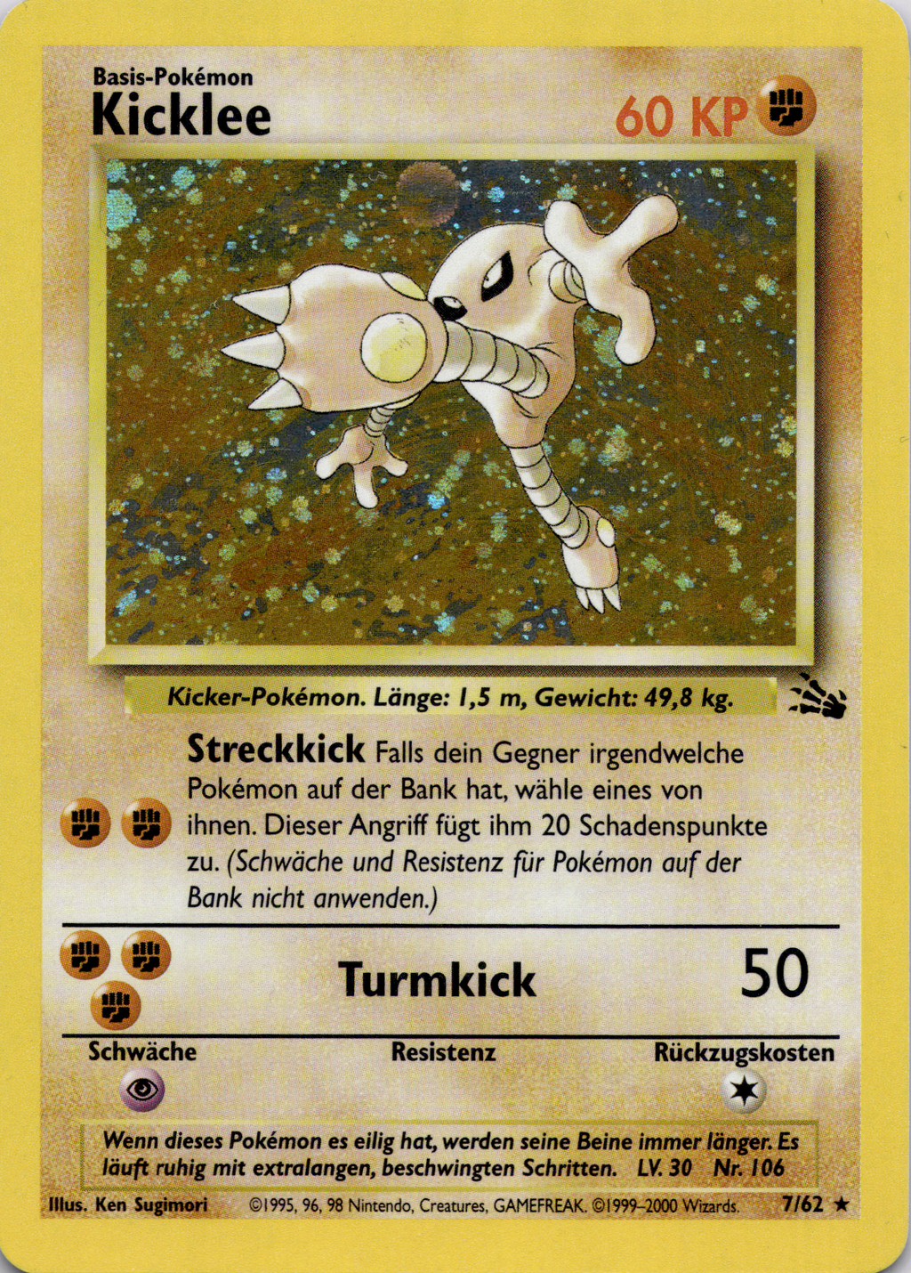 Kicklee (FO 7) – Fossil – Deutsch #excellent – Pokémon Einzelkarten