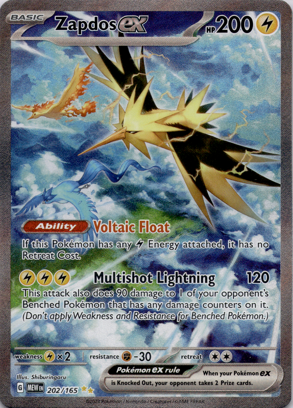 Zapdos ex (MEW 202) 151 – Englisch (Excellent)