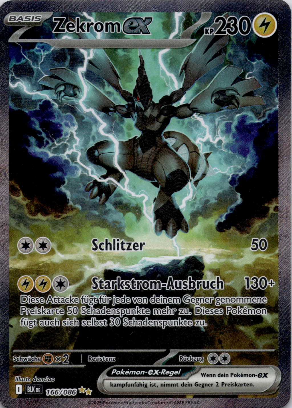 Zekrom ex (BLK 166) Schwarze Blitze – Deutsch (Near Mint)