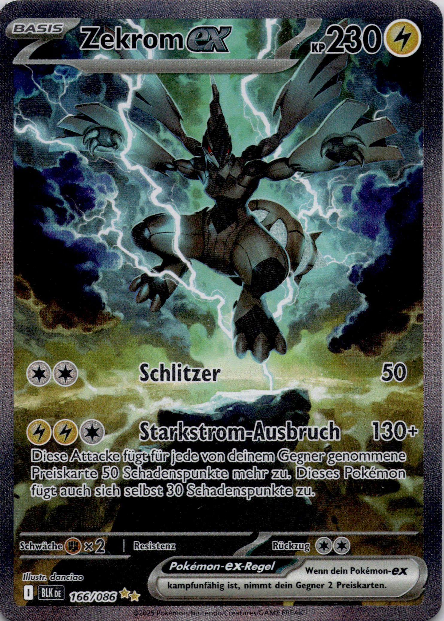 Zekrom ex (BLK 166) Schwarze Blitze – Deutsch (Near Mint)