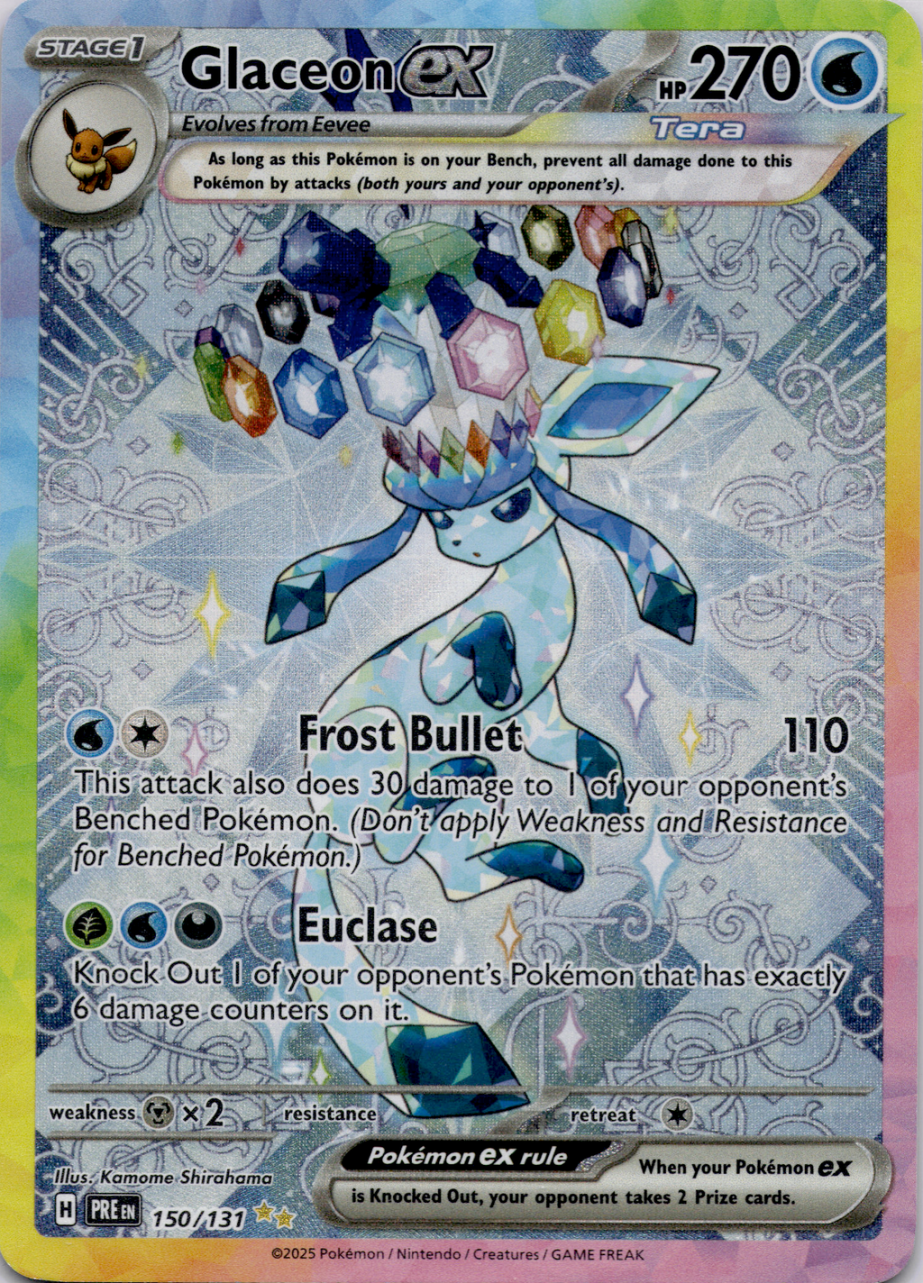 Glaceon ex (PRE 150) Prismatic Evolutions – Englisch (Near Mint)