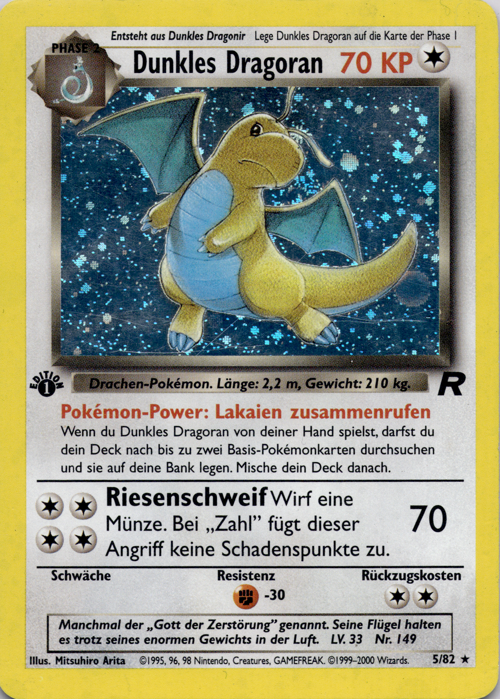Dunkles Dragoran 1. Edition (TR 5) Team Rocket – Deutsch (Light Played)