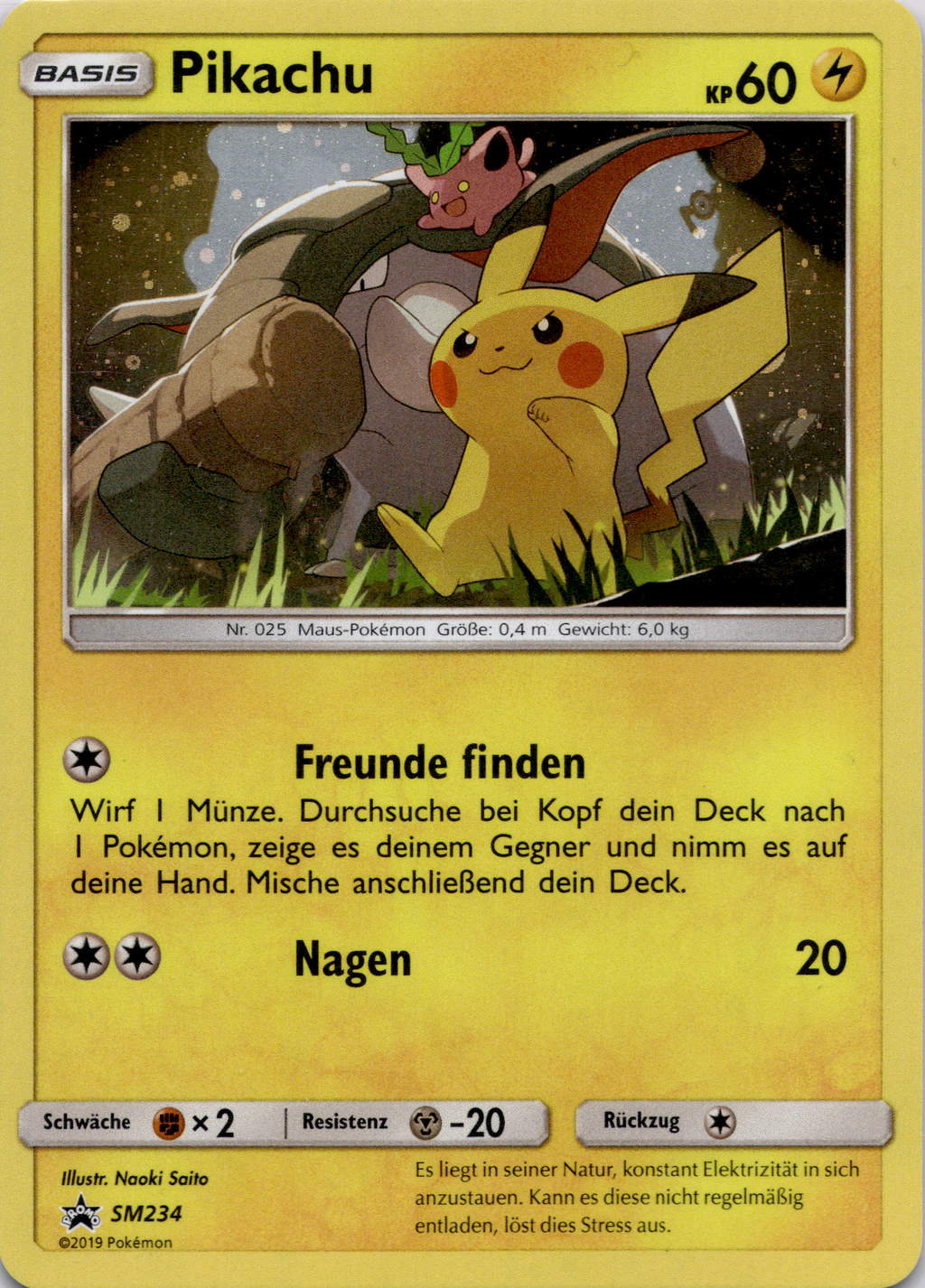 Pikachu Holo (SM 234) SM Black Star Promos – Deutsch (Excellent)