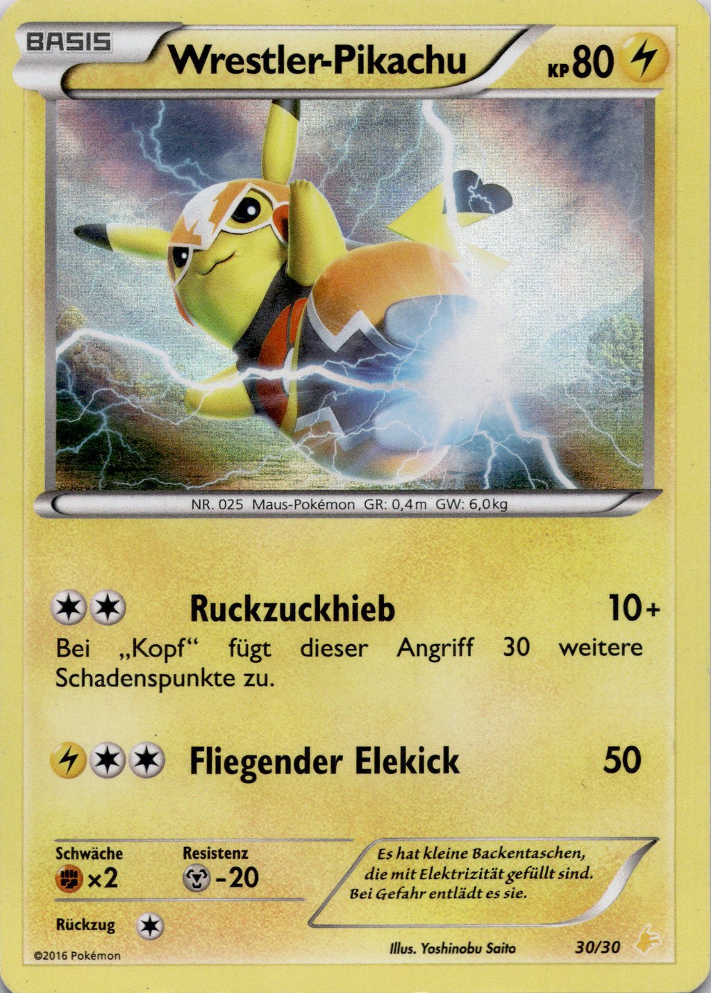 Pikachu Libre (TK9 P-30) XY Trainer Kit: Pikachu Libre & Suicune – Deutsch (Good)