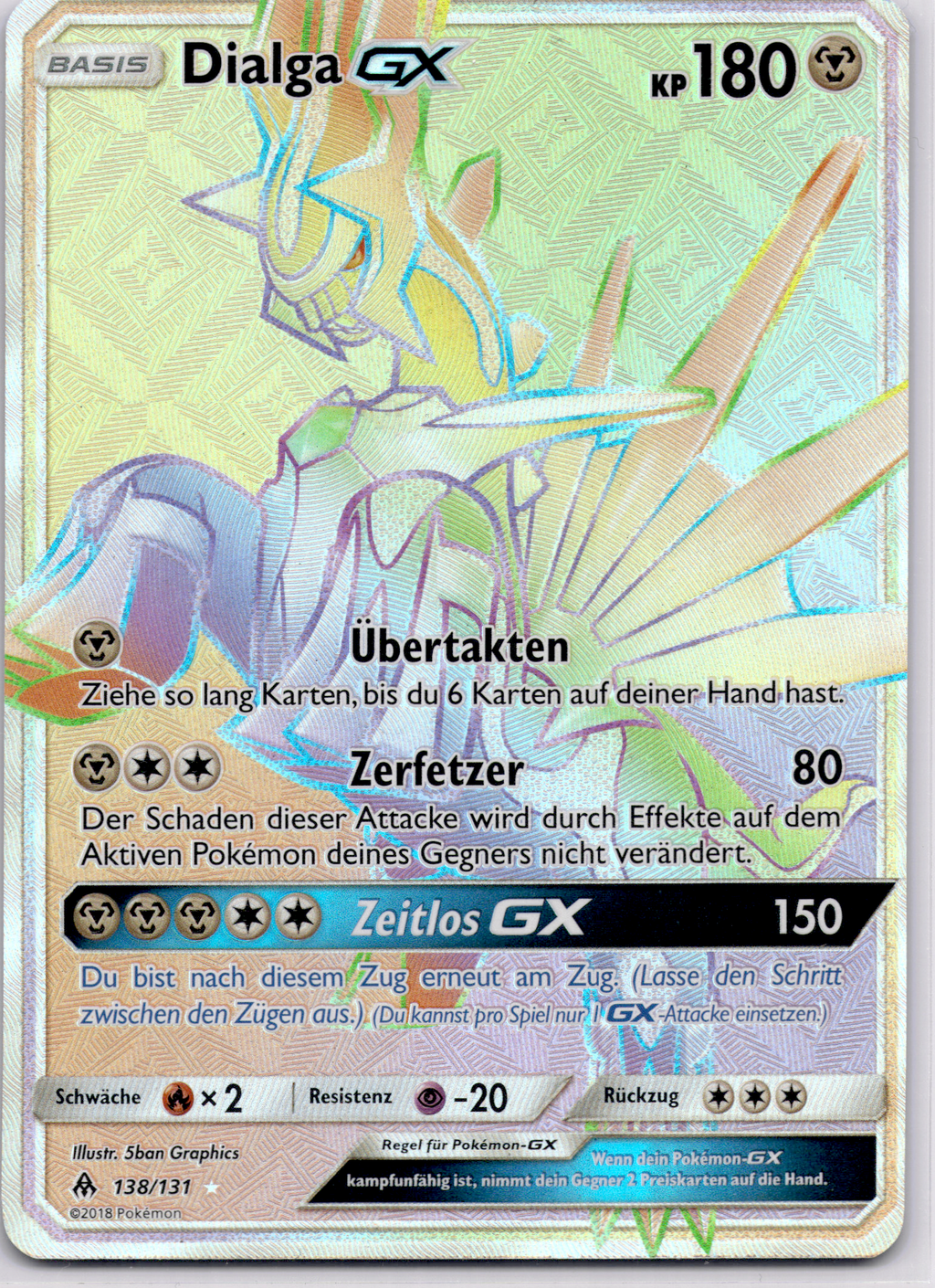 Dialga GX (FLI 138) Grauen der Lichtfinsternis – Deutsch (Near Mint)