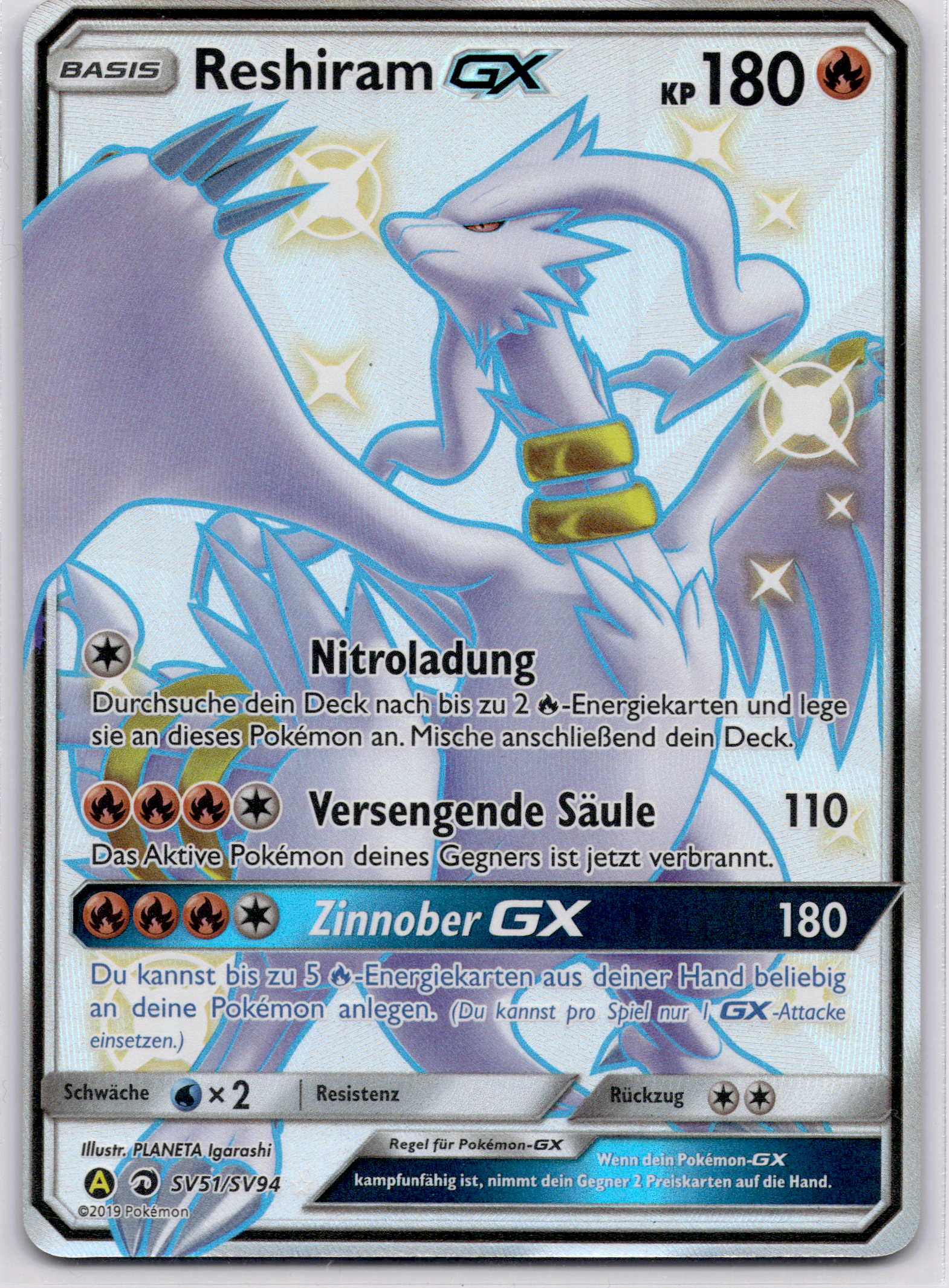 Reshiram GX (HIF SV51) Verborgenes Schicksal – Deutsch (Near Mint)