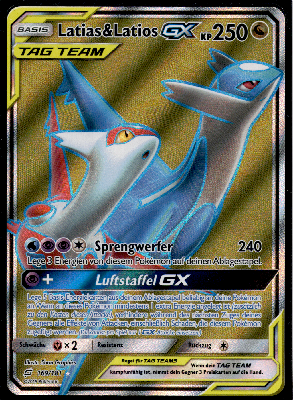 Latias & Latios GX (TEU 169) Team Up – Deutsch (Near Mint)