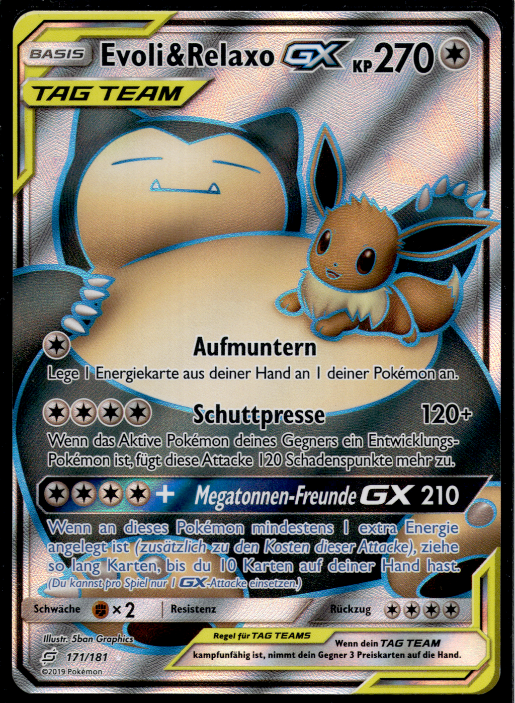 Evoli & Relaxo GX (TEU 171) Team Up – Deutsch (Excellent)
