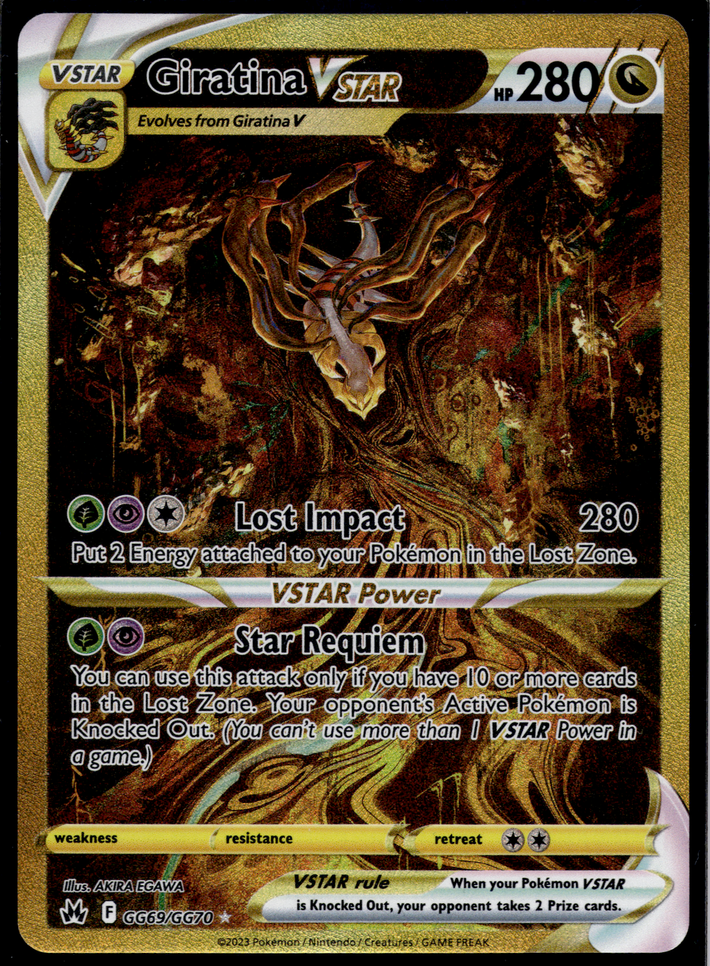 Giratina VSTAR (CRZ GG69) Crown Zenith – Englisch (Near Mint)