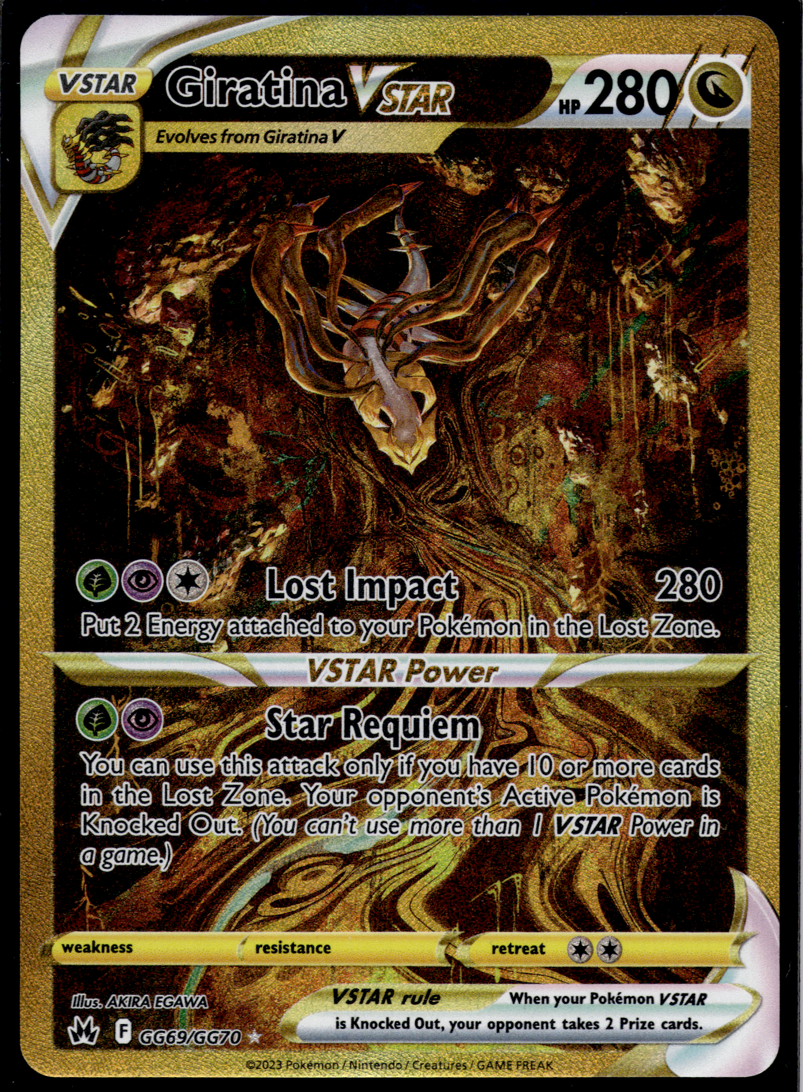 Giratina VSTAR (CRZ GG69) Crown Zenith – Englisch (Near Mint)