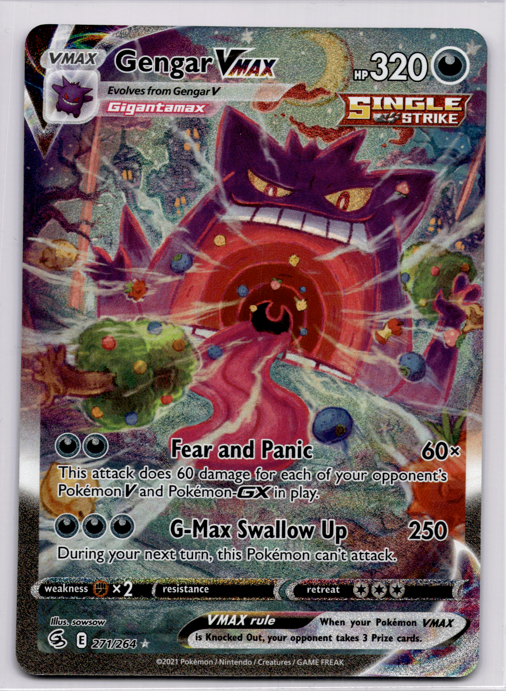 Gengar VMAX (FST 271) Fusion Strike - Singles Englisch (NEAR MINT) - prückner.de