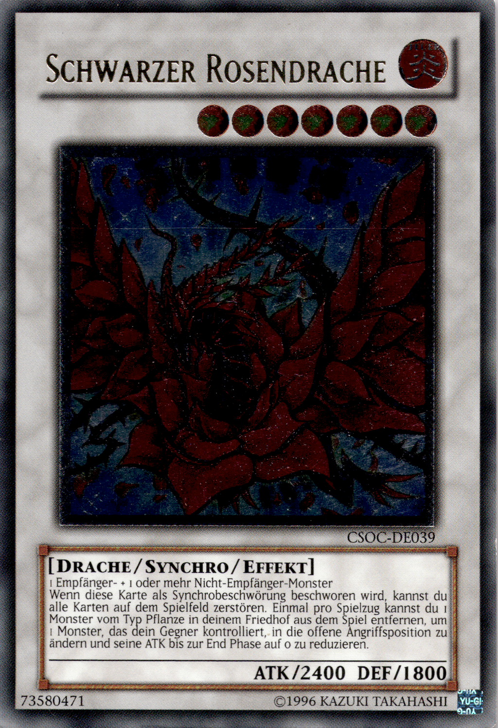 Schwarzer Rosendrache (V.2 - Ultra Rare) Crossroads of Chaos – Deutsch (Excellent)