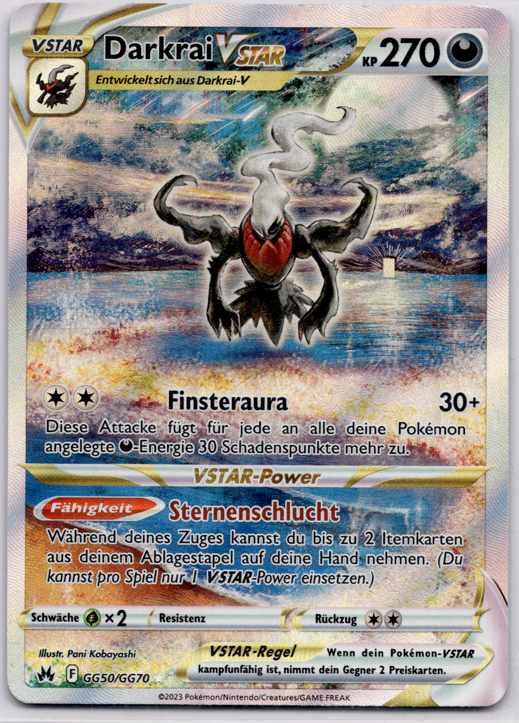 Darkrai VSTAR (CRZ GG50) Zenit der Könige – Deutsch (Light Played)