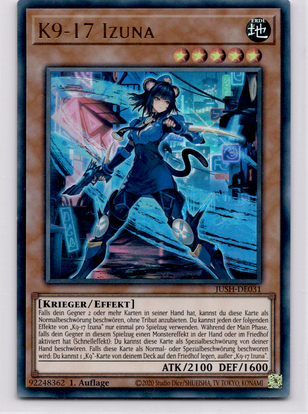 K9-17 Izuna 1. Auflage (V.1 - Ultra Rare) Justice Hunters – Deutsch (Good)