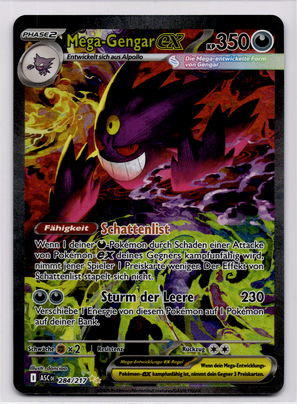 Mega Gengar ex (ASC 284) Erhabene Helden – Deutsch (Near Mint) - prückner.de