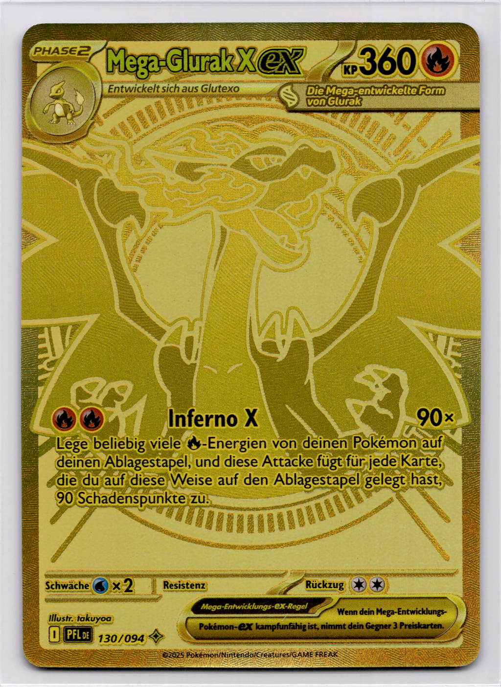 Mega Glurak X ex (PFL 130) Fatale Flammen – Deutsch (Near Mint) #NM1 - prückner.de