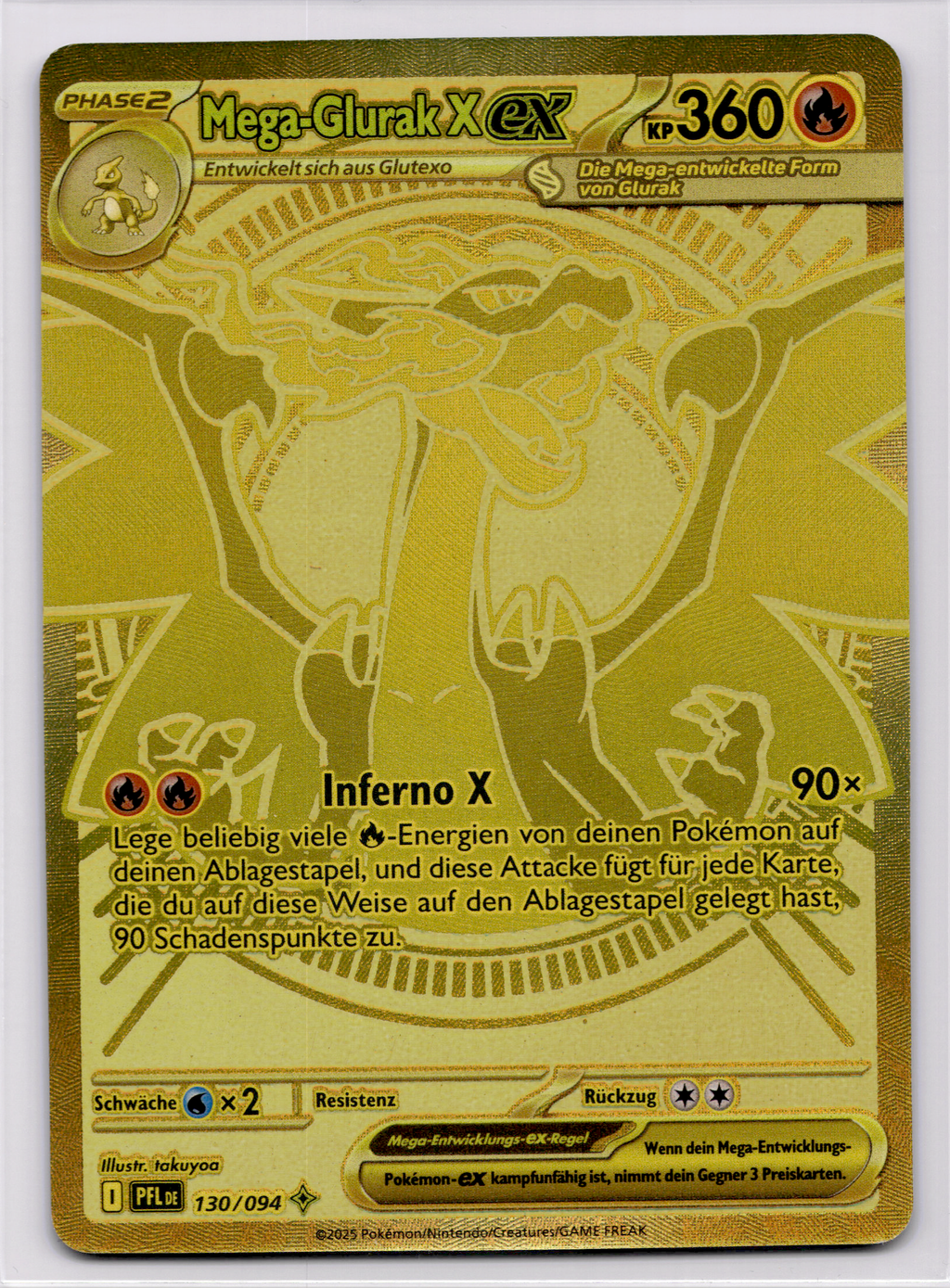 Mega Glurak X ex (PFL 130) Fatale Flammen – Deutsch (Near Mint) #NM2 - prückner.de