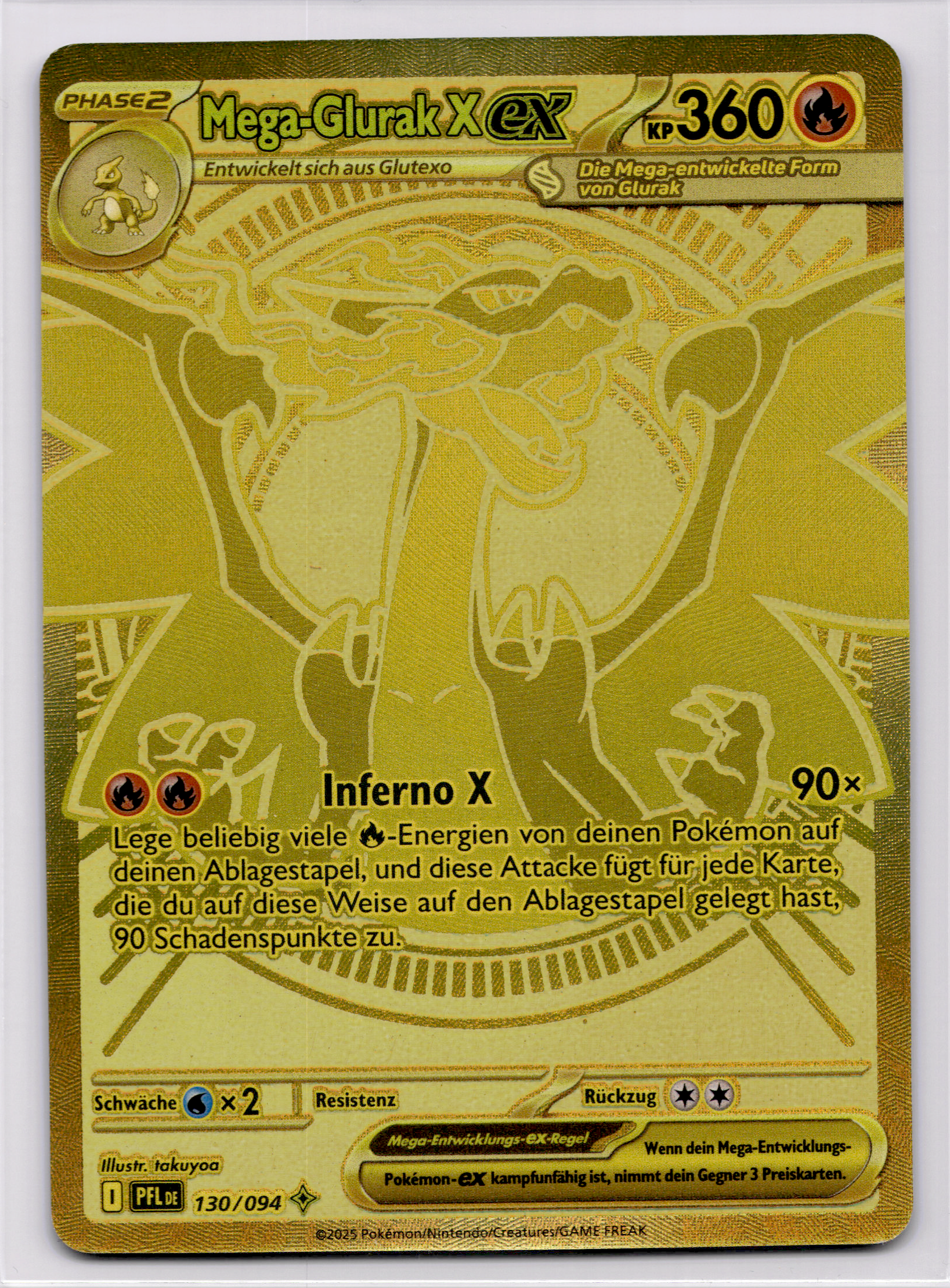 Mega Glurak X ex (PFL 130) Fatale Flammen – Deutsch (Near Mint) #NM2 - prückner.de