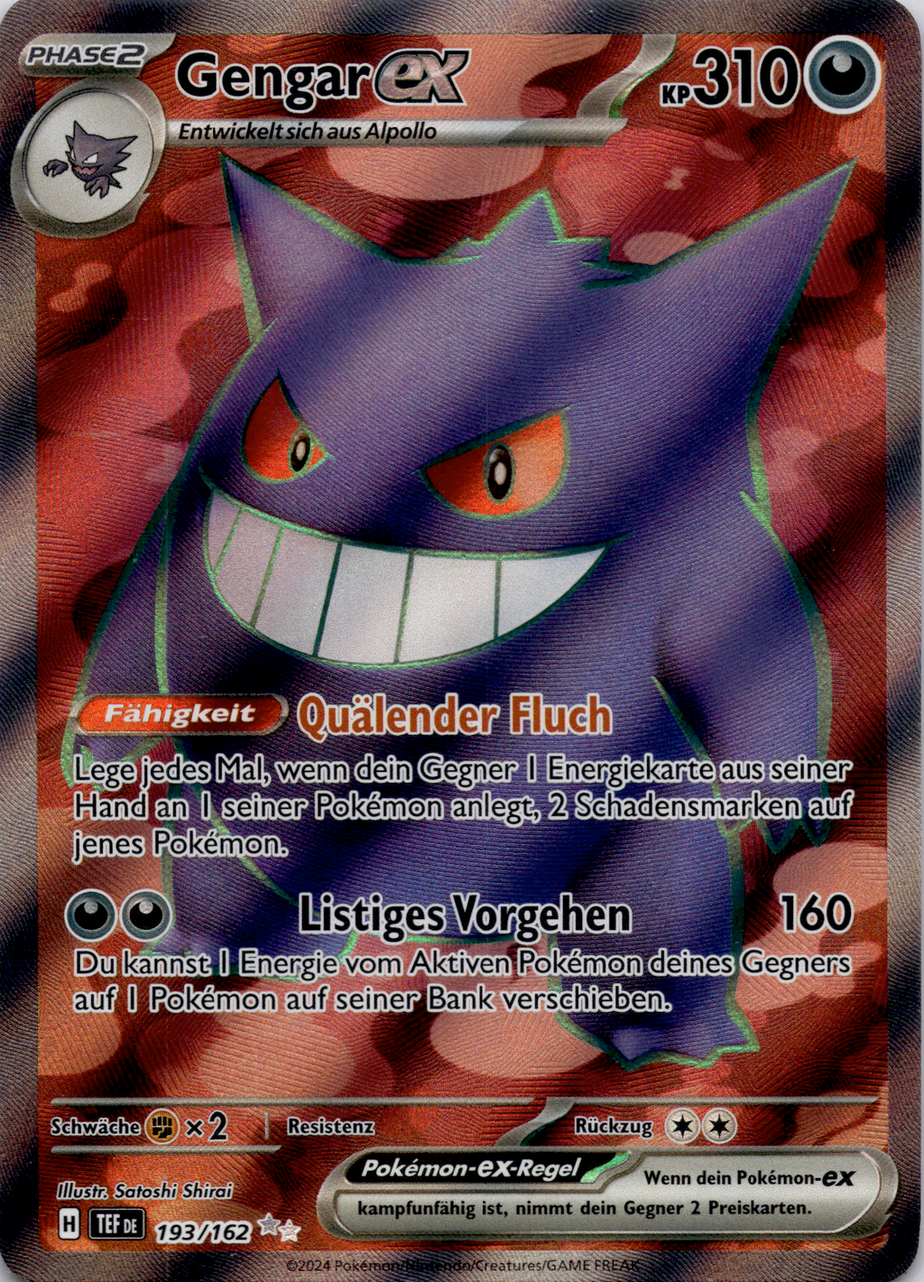 Gengar ex (TEF 193) Near Mint #DE