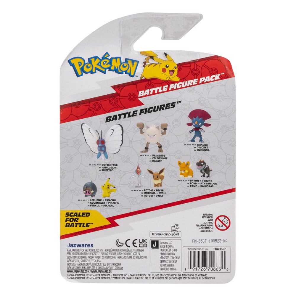 Pokémon Battle Figure Set Figuren 2er-Pack Evoli #4, Rotom 5 cm