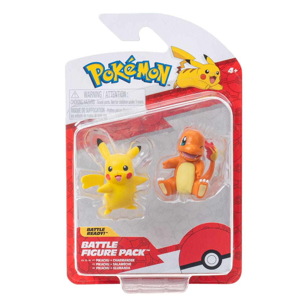 Pokémon Battle Figure First Partner Set Figuren 2er-Pack Glumanda #2, weiblicher Pikachu