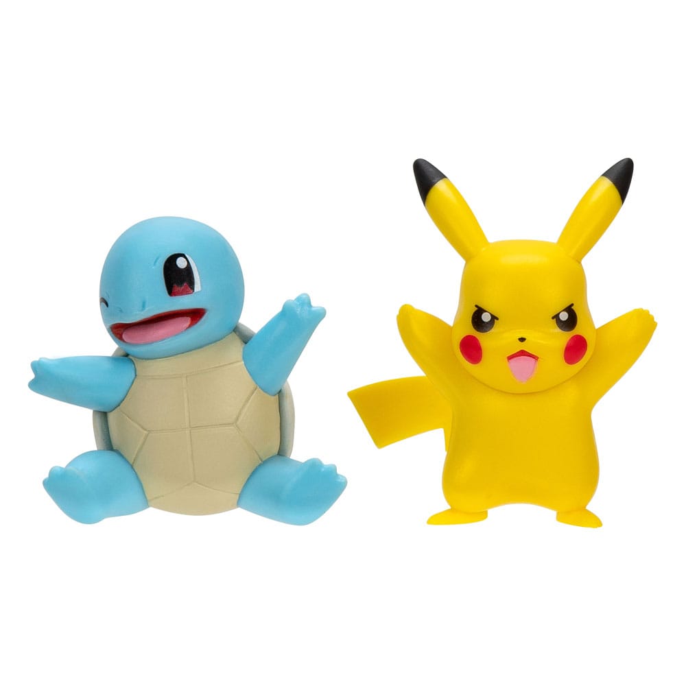 Pokémon Battle Figure First Partner Set Figuren 2er-Pack Shiggy #2, Pikachu #9
